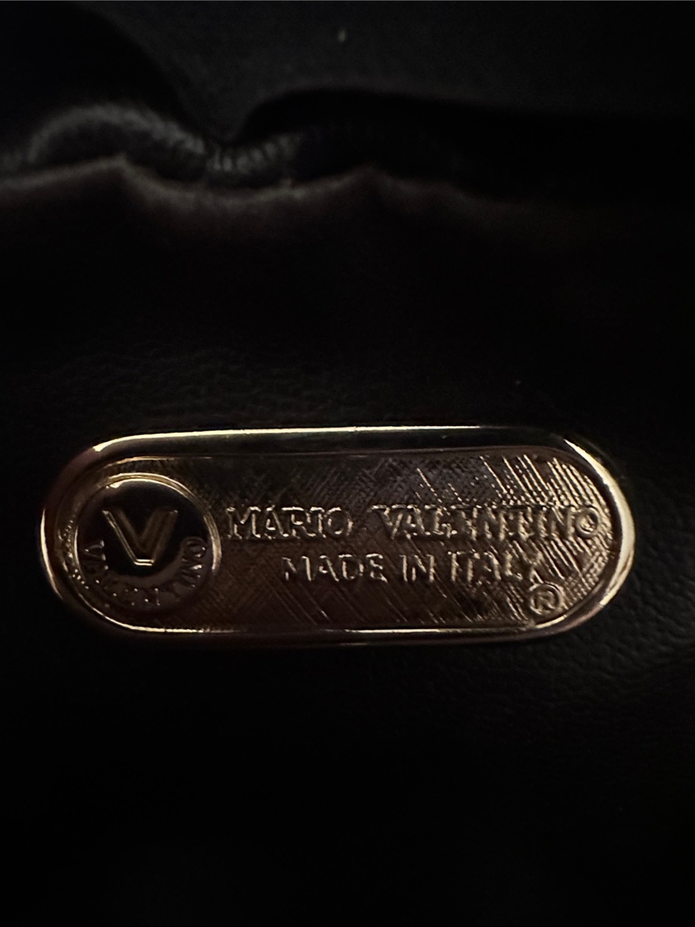 Mario Valentino Emblem Brown Men's Travel Pouch - Picture 3 of 4